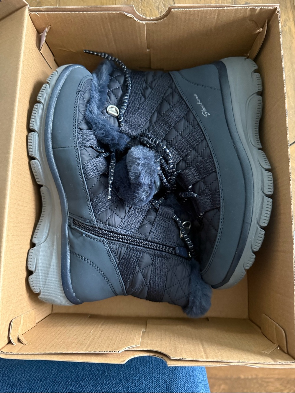 Skechers Women’s Easy Going Moro Street Navy Winter Boots